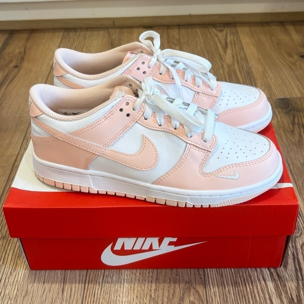 Nike Dunk Low Grade School Shoes In Washed Coral Youth Size 7